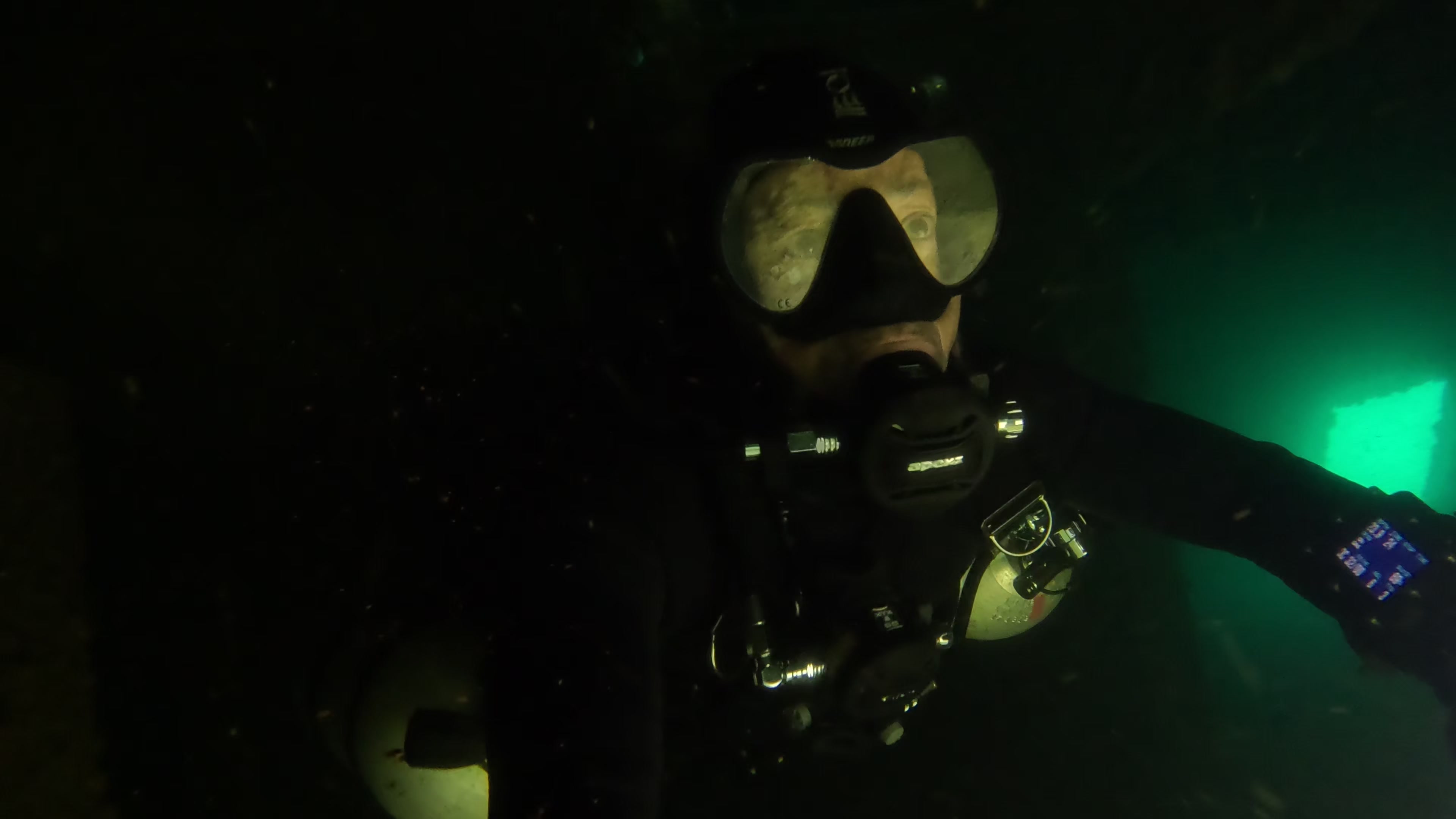 Diver on the ex-HMAS Brisbane